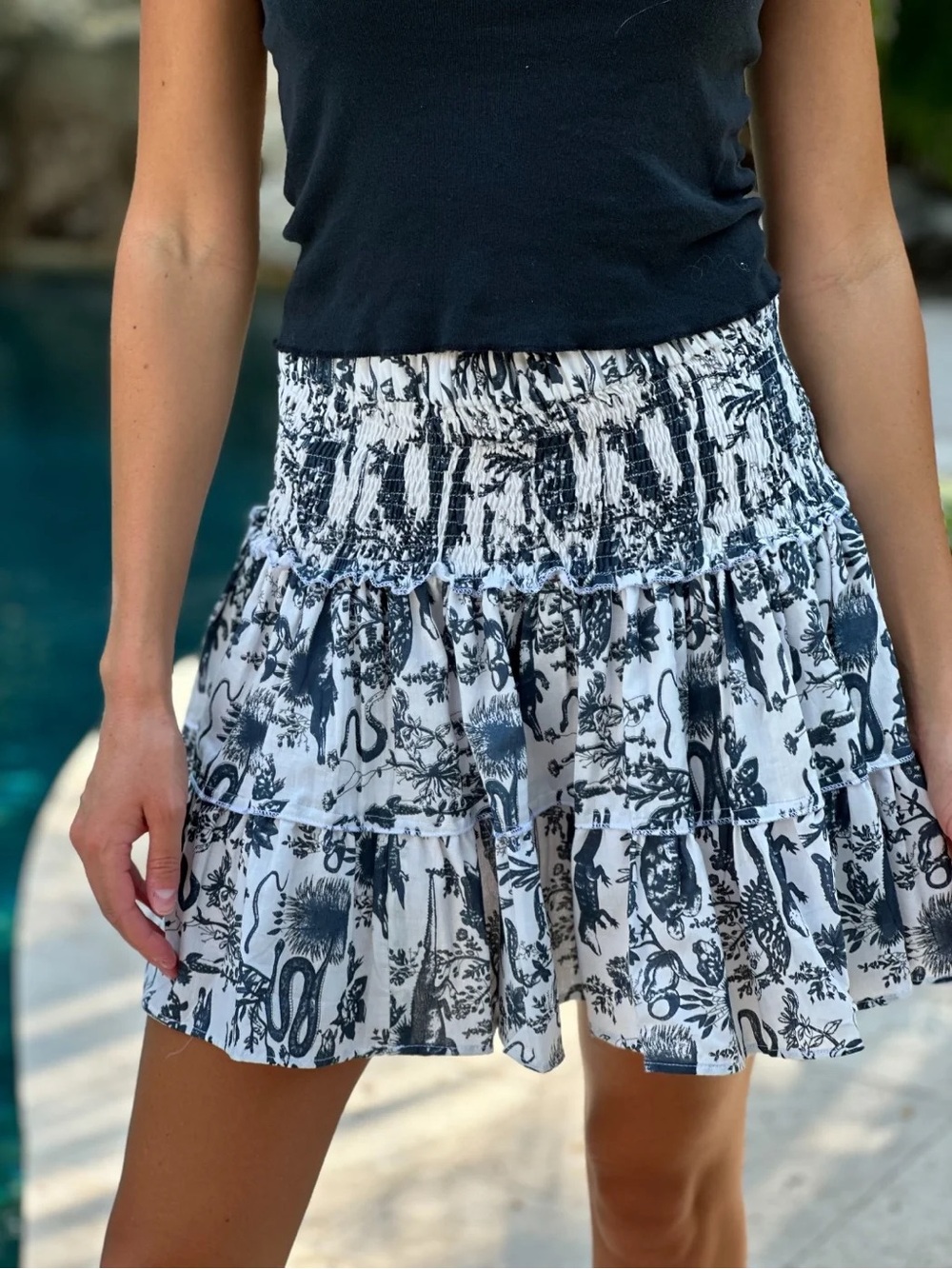 Navy Mini Skirt